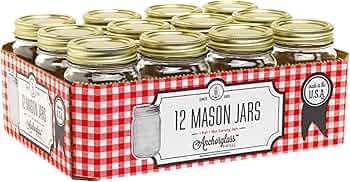Anchor Hocking 1-Pint Home Canning Jars, 12-Pack