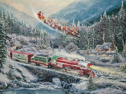 Ceaco Thomas Kinkade Christmas Light Express 500 Piece Jigsaw Puzzle by Ceaco - American Made