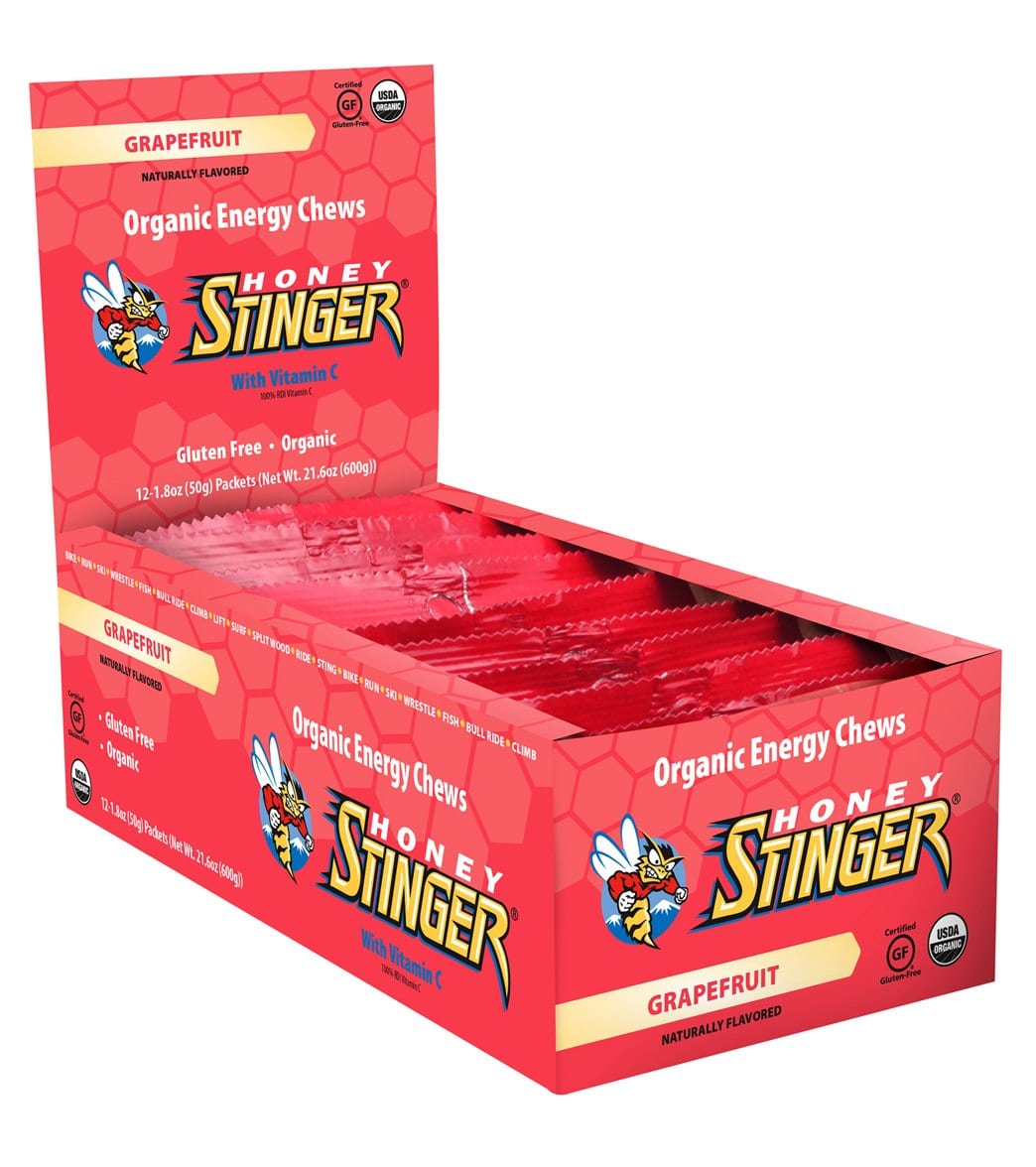 Honey Stinger Organic Energy Chews Grapefruit 12-Pack 1.8 oz by Honey Stinger - American Made