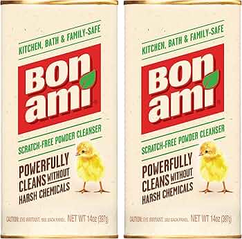 Bon Ami Polishing Cleanser Powder 14oz 2-Pack Kitchens Bathrooms by Bon Ami - American Made