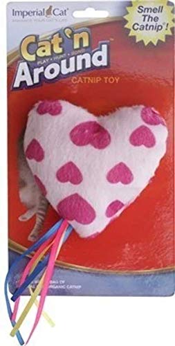 Imperial Cat Cat 'n Around, Ribbon Heart Cat Toy, Assorted Colors