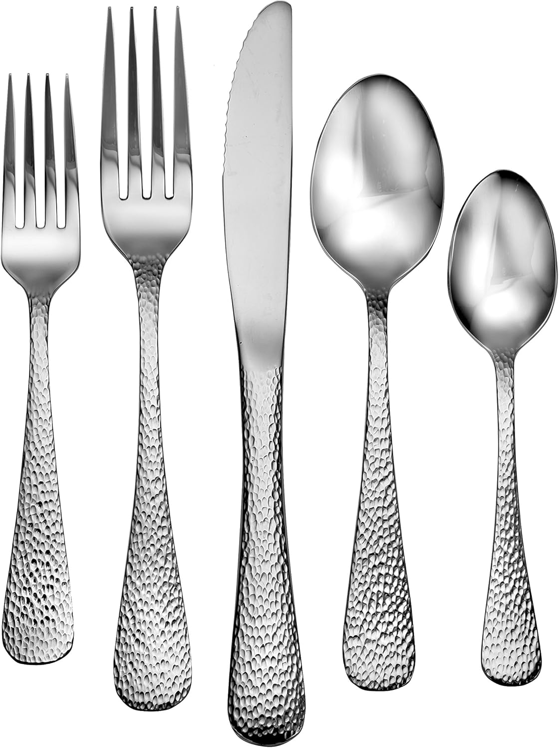Liberty Tabletop Providence Hammered 45-Piece Flatware Set Service for 8 Made in USA by Liberty Tabletop - American Made
