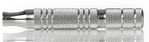 American Made Knurled Double Edge Safety Razor Handle by TIMELESS RAZOR: Luxury Shaving Razor Made in USA