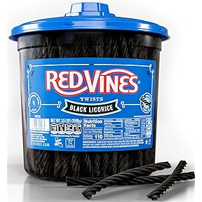 Red Vines Black Licorice Twists 3.5 lb Tub by Red Vines - American Made
