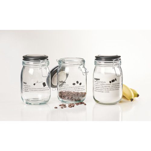 Global Amici Hermetic Glass Storage Jar Set 3-Piece by Global Amici - American Made
