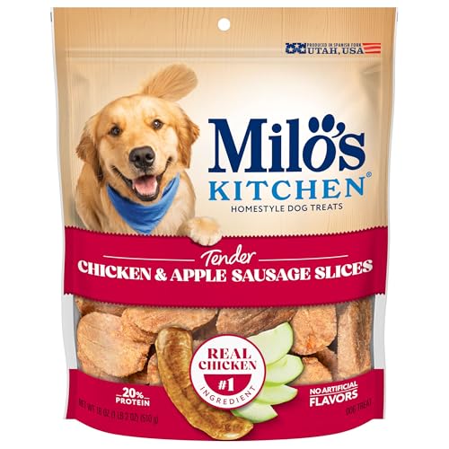 Milo's Kitchen Chicken & Apple Sausage Slices Dog Treats, 18 oz by Milo's Kitchen - American Made