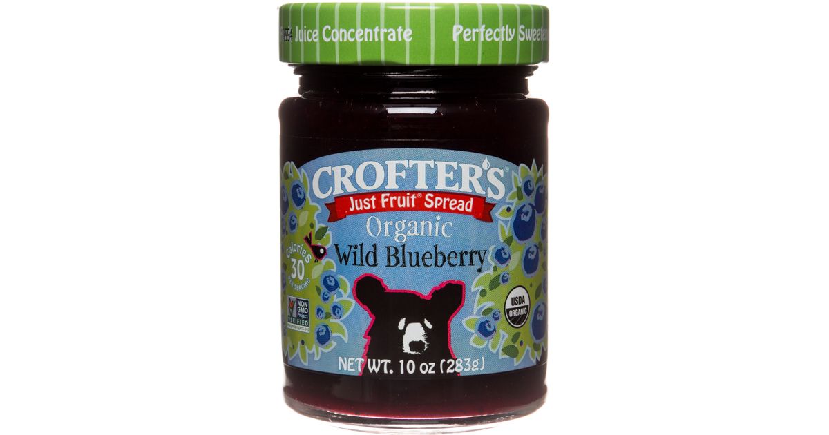 Crofter's Organic Just Fruit Spread Wild Blueberry 10 oz by Crofter's Food - American Made
