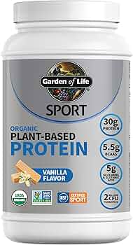 Garden of Life Organic Sport Protein Powder Vanilla NSF Certified
