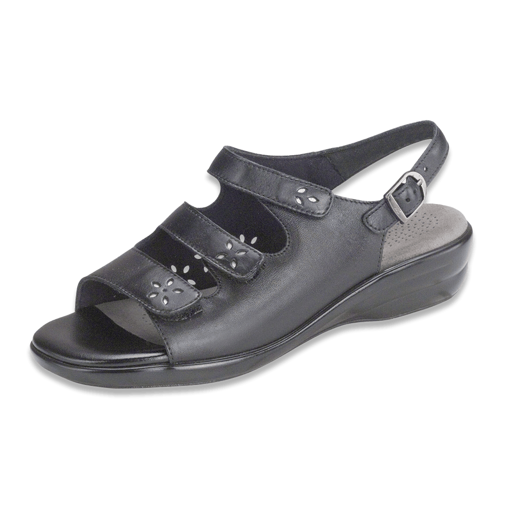 SAS Quatro Women's Comfort Strap Sandal Black by SAS - American Made