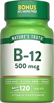Nature's Truth Vitamin B12 500mcg 120 Tablets by Nature's Truth - American Made