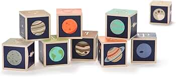 Uncle Goose Planet Blocks 9 Piece Solar System Set by Uncle Goose - American Made