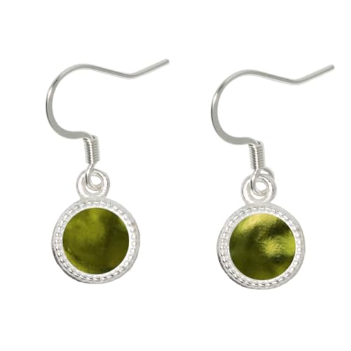 Bottled Up Designs Handmade Color Dot Earrings, Sterling Silver, Eco Friendly, Recycled Vintage Bottles, Birth