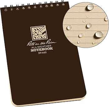 Rite in the Rain Weatherproof Notebook 4x6 Brown Cover No. 446