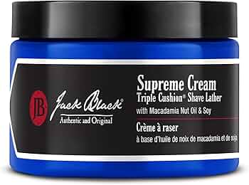 Jack Black Supreme Cream Triple Cushion Shave Lather, 9.5 oz