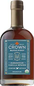 Crown Maple Madagascar Vanilla Infused Organic Maple Syrup, 12.7 fl oz