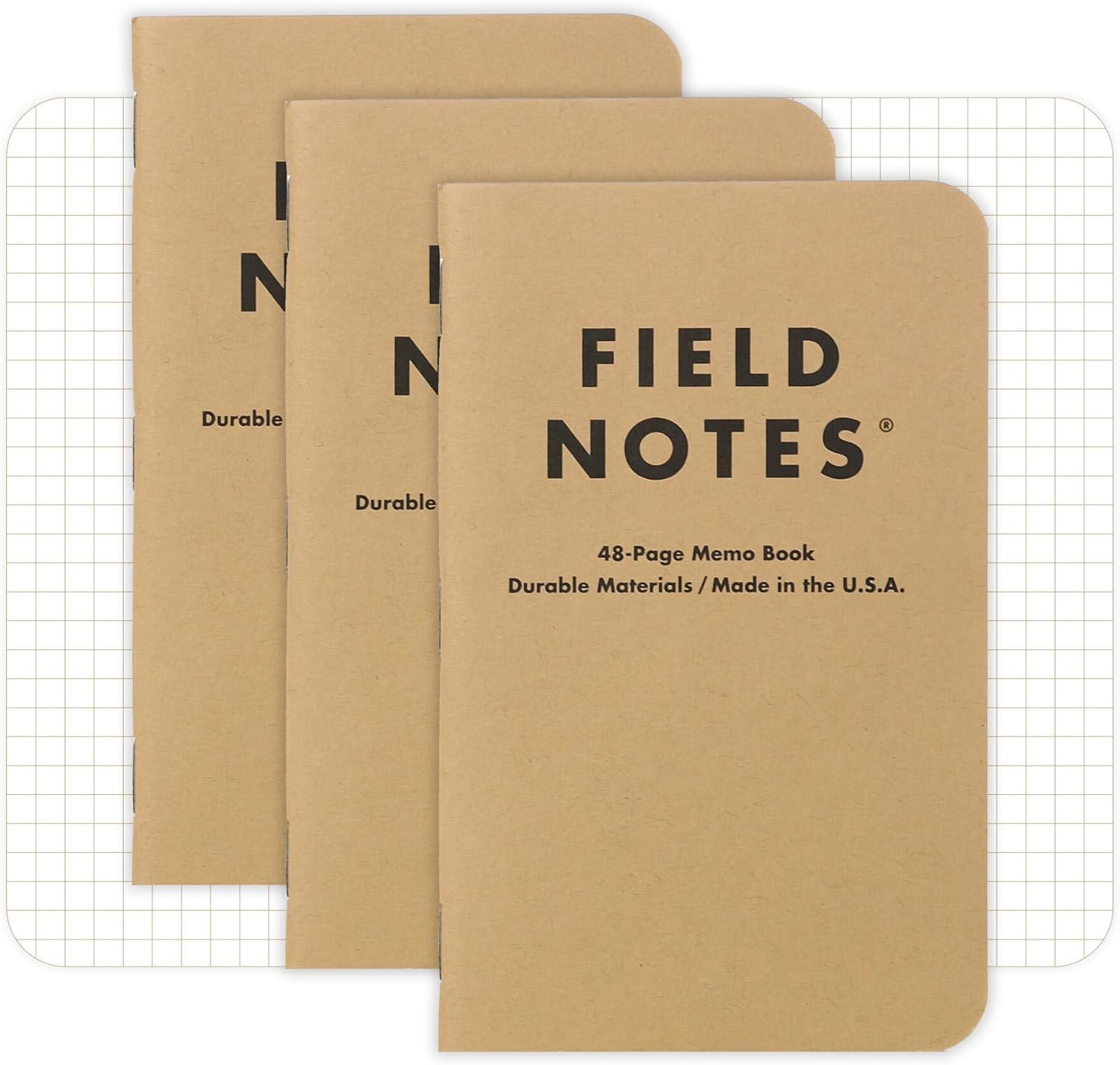 Field Notes Graph Paper Memo Books 3-Pack by Field Notes - American Made