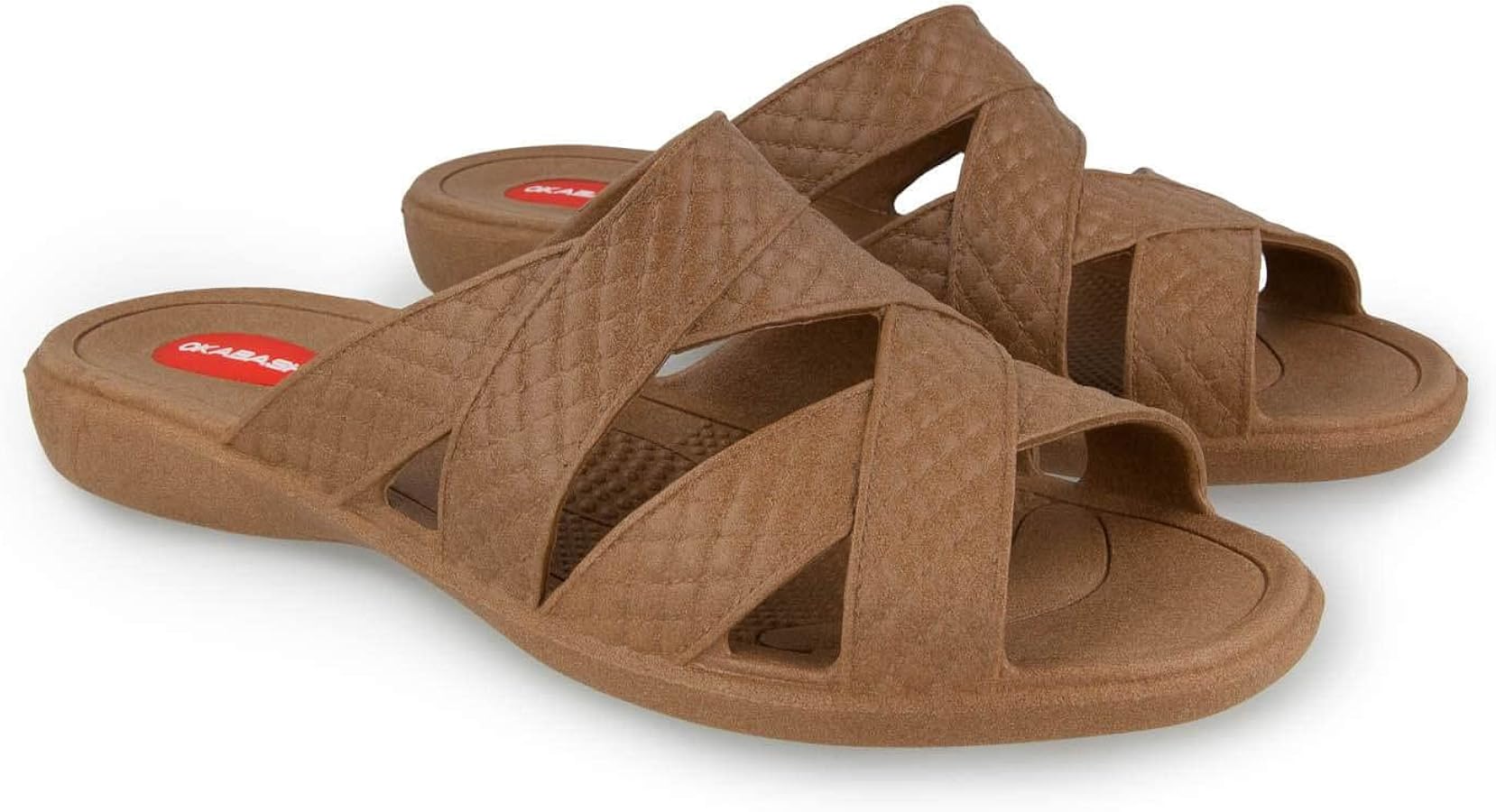 Okabashi Women's Cross Strap Sandal Toffee by Okabashi - American Made