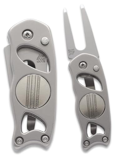 Switchblade Steel Golf Divot Repair Tool & Putting Alignment Ball Markers | Stainless steel switchblade golf d