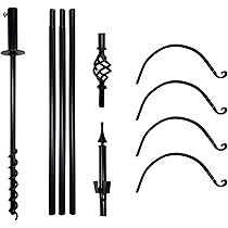 Erva Bird Feeder Pole System with Scrolled Arms