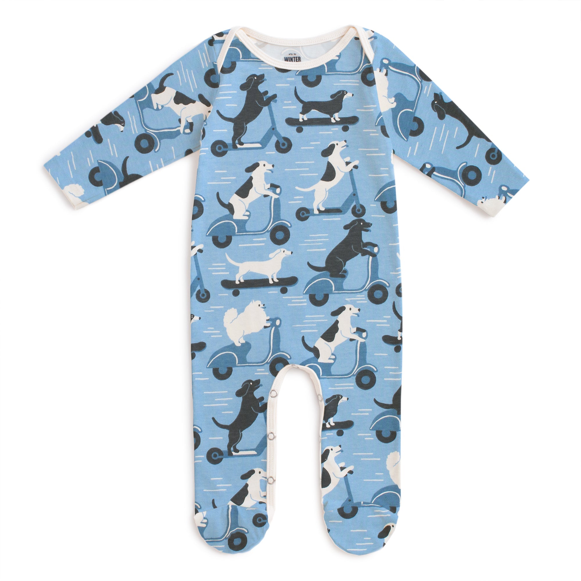 Winter Water Factory Baby Long Sleeve Onesie Organic Cotton Print by Winter Water Factory - American Made