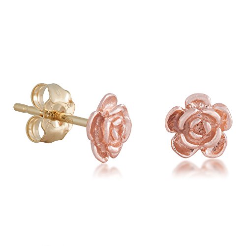 Landstroms Black Hills Gold Rose Earrings 10k Gold