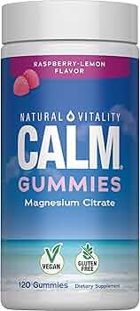 Natural Vitality Calm Gummies Mixed Fruit 120 Count by Natural Vitality - American Made