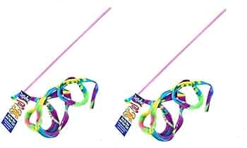 Cat Dancer Cat Charmer Wand Colorful Fabric Ribbon Teaser 2-Pack by Cat Dancer Products - American Made