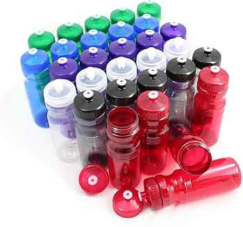 Rolling Sands Reusable Bulk Water Bottles 30-Pack — Translucent Variety