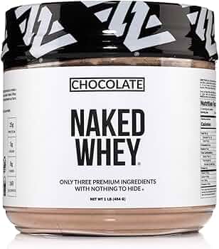 Naked Chocolate Whey 1LB All Natural Grass Fed Chocolate Whey Protein by Naked Nutrition - American Made