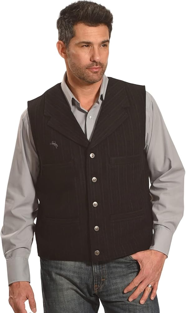 Wyoming Traders Men's Banker's Wool Vest Black by Wyoming Traders - American Made