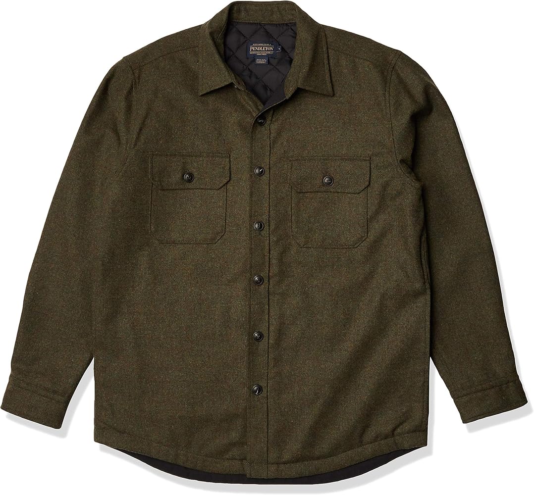 Pendleton Men's Quilted CPO Wool Shirt Jacket by Pendleton Woolen Mills - American Made