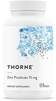 Thorne Research Zinc Picolinate 15 mg 60 Capsules Highly Absorbable Immune Support by Thorne Research - American Made