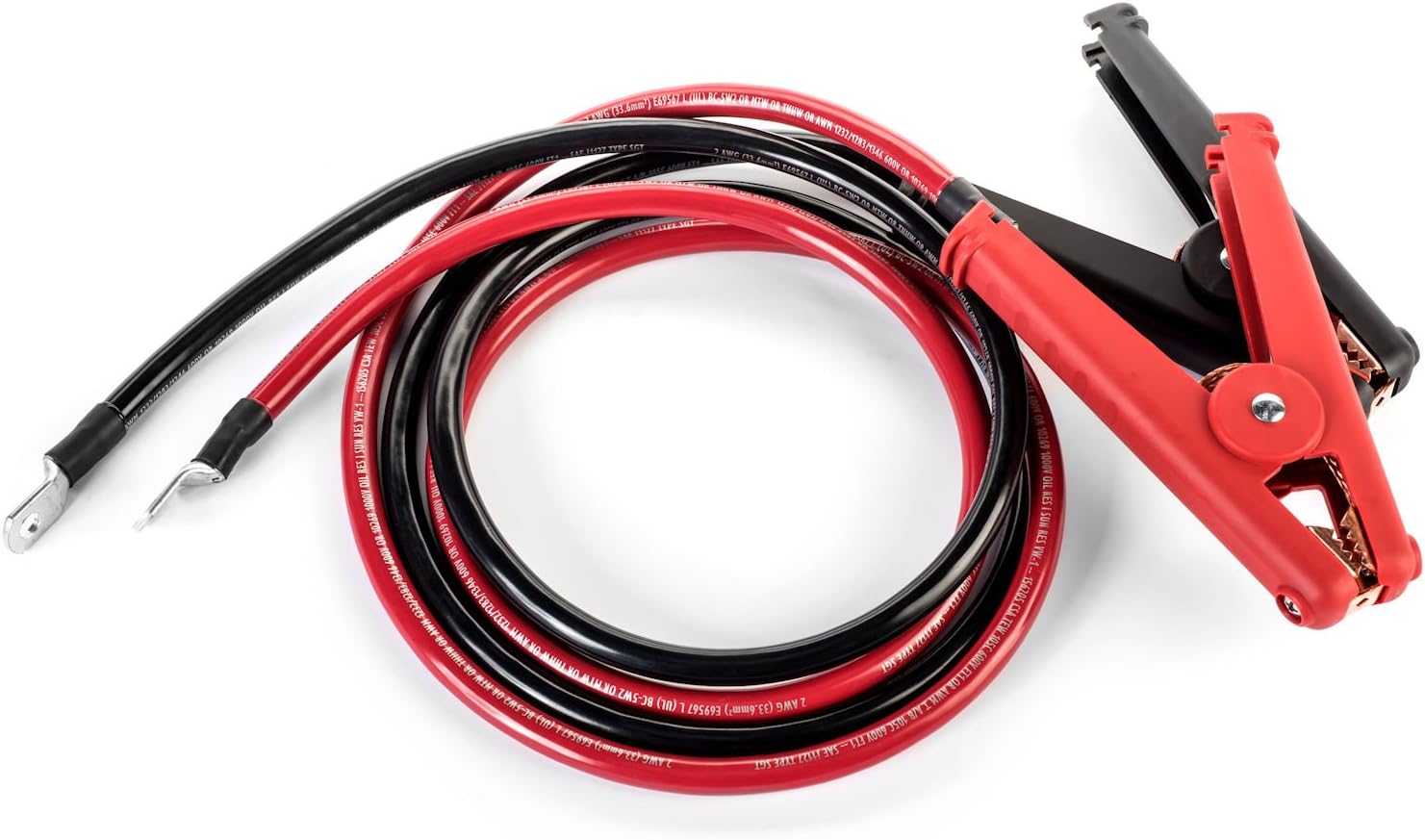 Spartan Power 4 AWG Alligator Clamp Battery Cable Set 2 Foot by Spartan Power - American Made