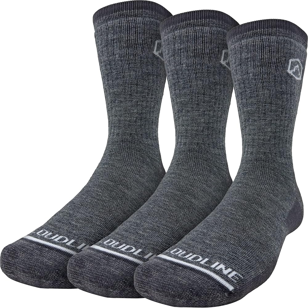 Cloudline Merino Wool Hiking Socks Cushioned 3-Pair Pack by Cloudline Apparel - American Made