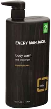 Every Man Jack Body Wash Sandalwood 33.8 Fl Oz by Every Man Jack - American Made
