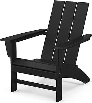 POLYWOOD Modern Adirondack Chair, Black by POLYWOOD - American Made