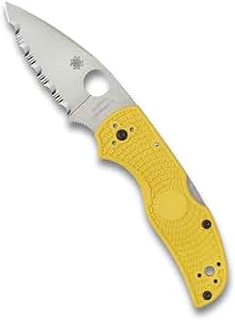 Spyderco Native 5 Salt LC200N Yellow FRN by Spyderco - American Made