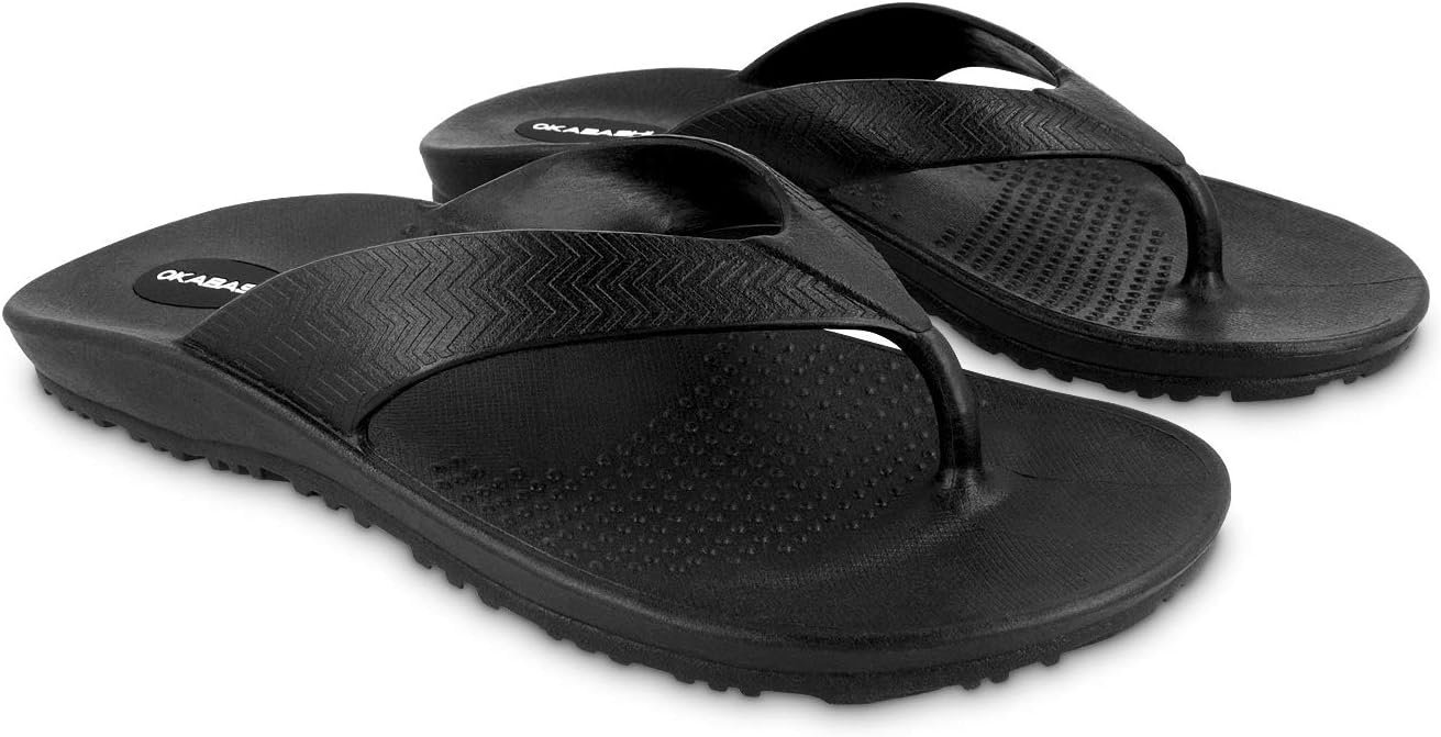 Okabashi Men's Surf Flip Flop Black by Okabashi - American Made