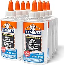 Elmer's Liquid School Glue Clear Washable 5 oz 8-Pack by Elmer's - American Made