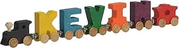 Maple Landmark NameTrains 5 Letters Wooden Train Set by Maple Landmark - American Made
