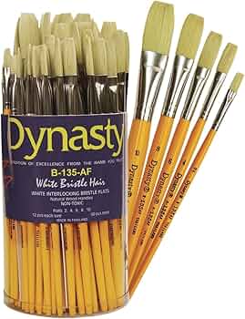FM Brush Art Education Golden Synthetic Brush Set 60-Piece by FM Brush Company - American Made