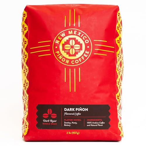 New Mexico Piñon Coffee Naturally Flavored Coffee (Dark Piñon Whole Bean, 2 pound)