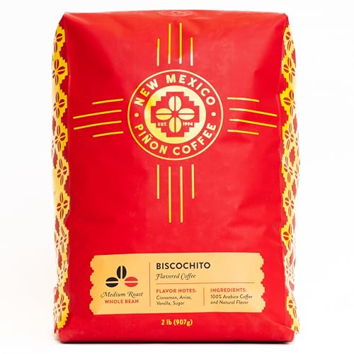 New Mexico Piñon Coffee Naturally Flavored Coffee (Biscochito Whole Bean, 2 pound)