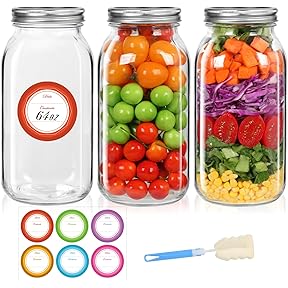 Ball Wide Mouth Glass Mason Jars Half Gallon 64oz 2-Pack by Ball - American Made