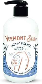 Vermont Soap Unscented Organic Liquid Soap 32oz