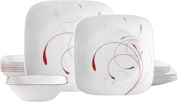 Corelle Vitrelle 18-Piece Service for 6 Dinnerware Set Splendor by Corelle - American Made