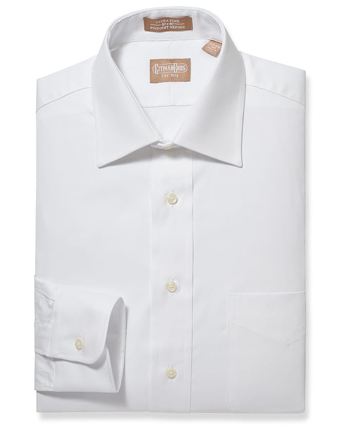 Gitman Bros White Broadcloth Dress Shirt