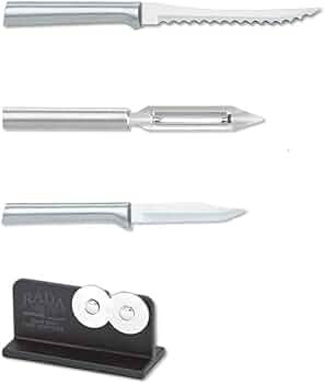 Rada Cutlery Peel Pare and Slice 3-Piece Set with Sharpener