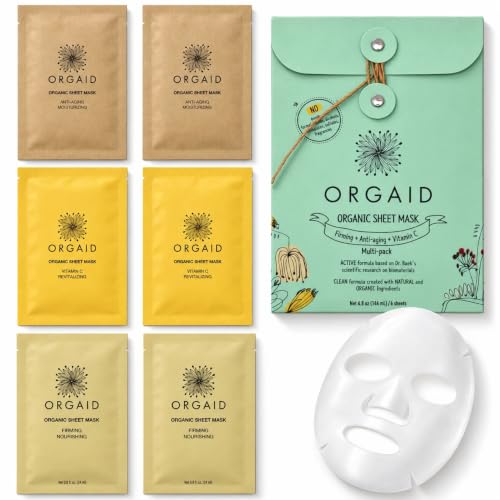 ORGAID Organic Sheet Mask-pack, pack of 6)