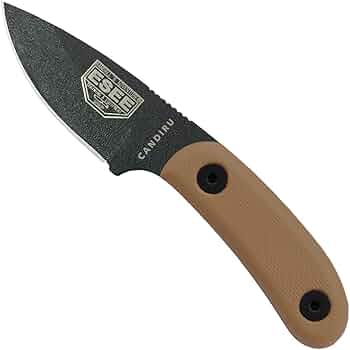 ESEE Candiru Fixed Blade Knife Black Handle Polymer Sheath